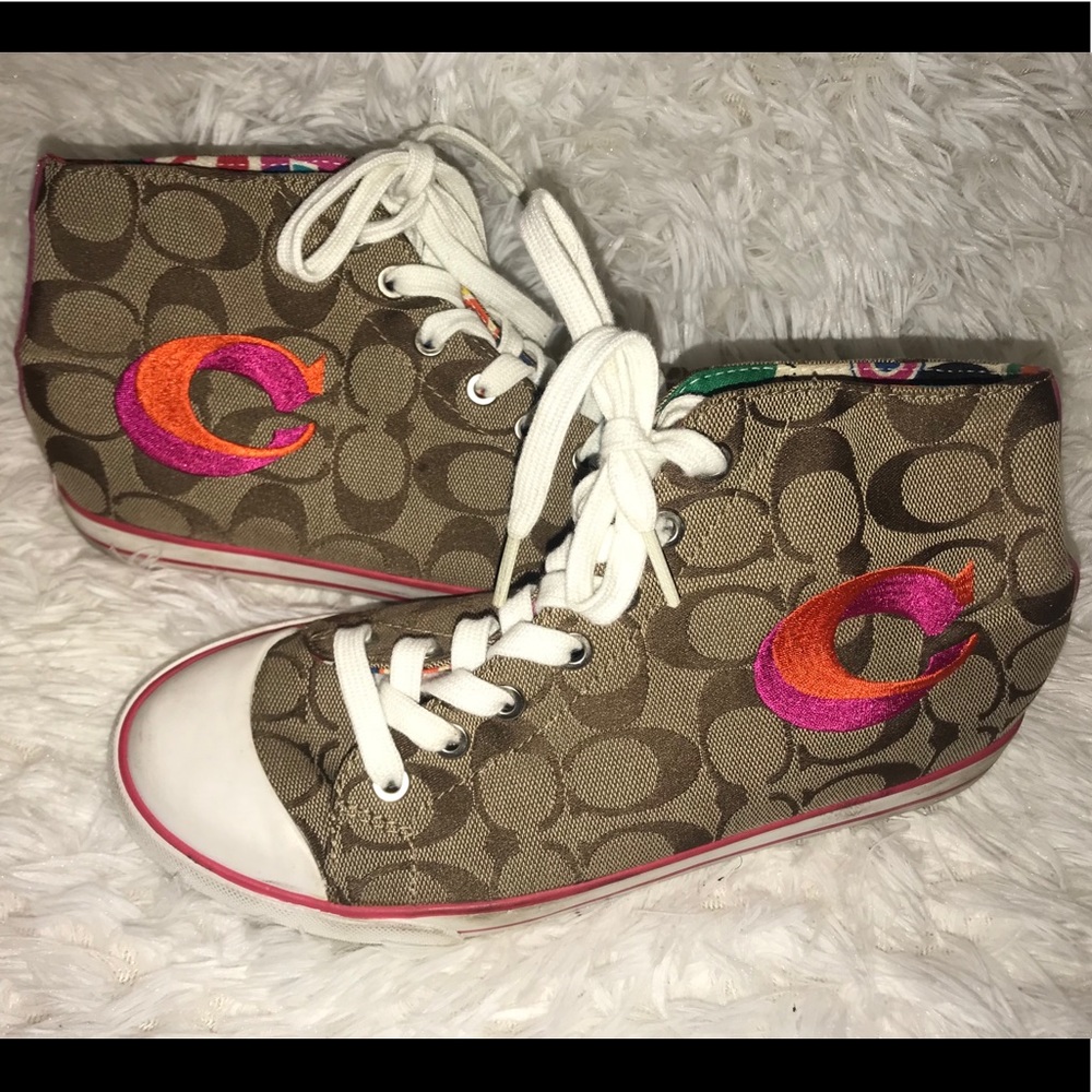 Coach poppy sneakers 7.5 used good condition